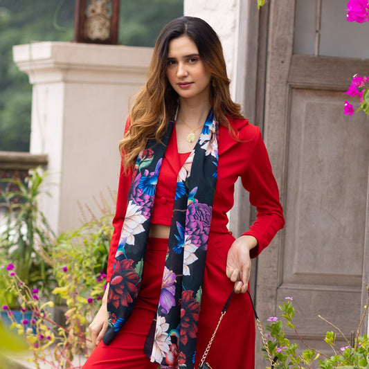 Printed Chiffon Scarf - 3300  DAME BOHEME