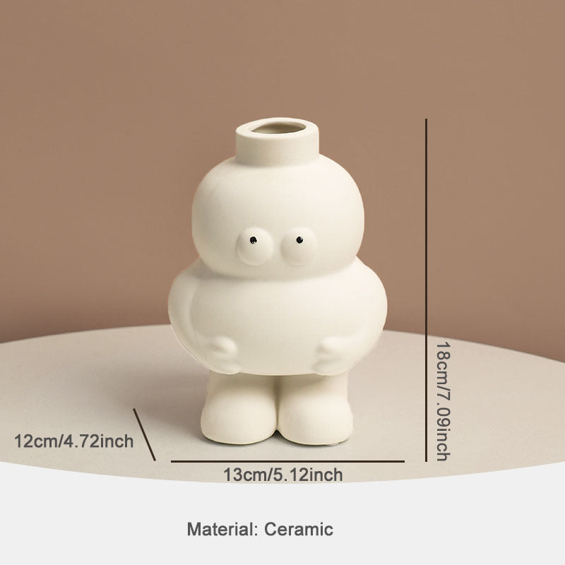 Nordic Ins Abstract Human Shape Ceramic Vase Living Room Bedroom Desktop Flower Arrangement Art Vase Home Decoration Accessories  DAME BOHEME