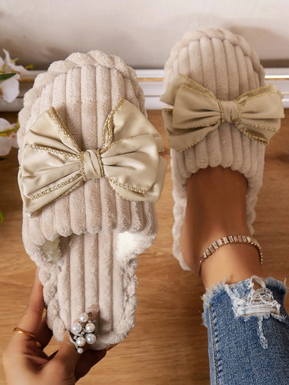 Bow Embellished Indoor Slippers  DAME BOHEME