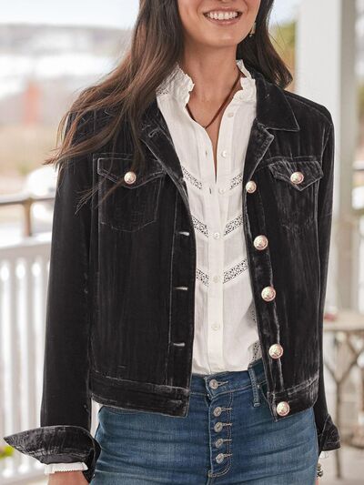Casual Button-Up Long Sleeve Jacket  DAME BOHEME