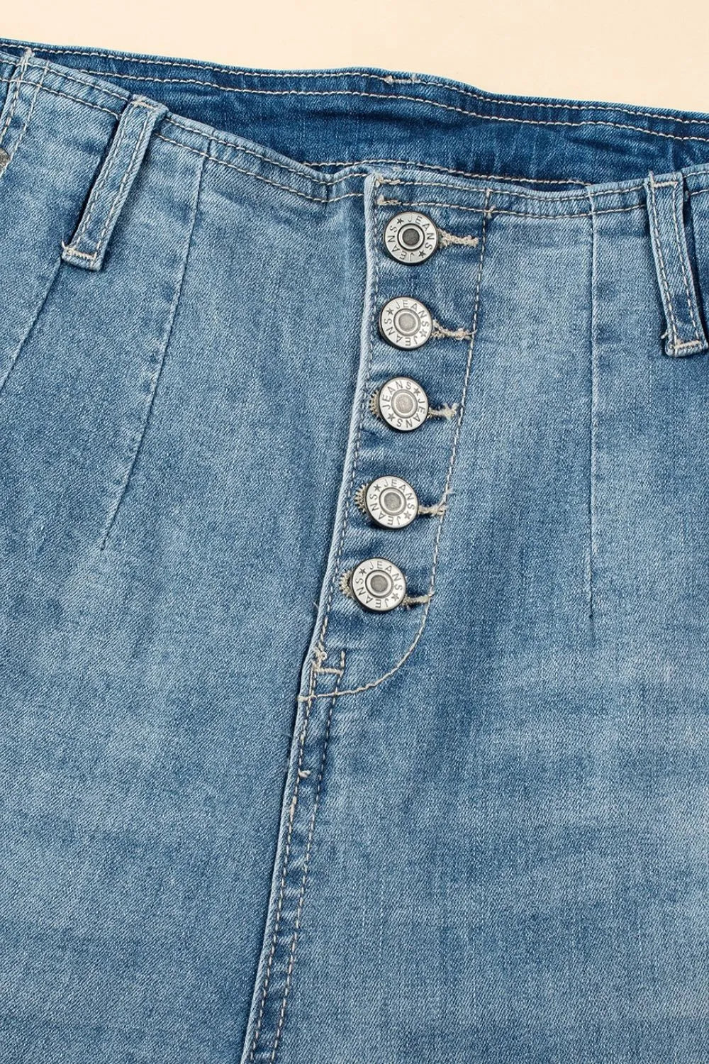 Button Fly High Waist Flared Jeans Simply Love