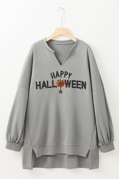 Sequin Happy Halloween Long Sleeve Top  DAME BOHEME