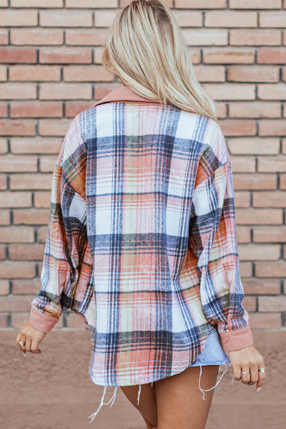 Nancy Plaid Corduroy Patchwork Shacket  DAME BOHEME