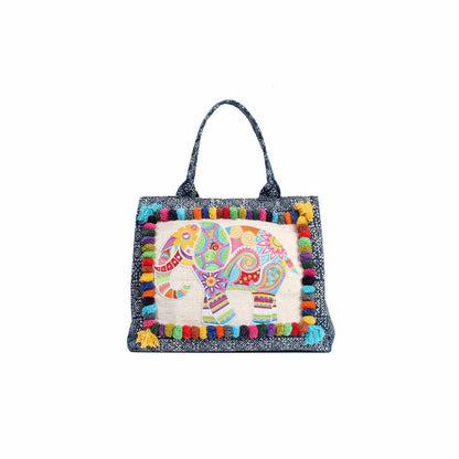 Oasis Batik Elephant Tote Bag - Thailand  DAME BOHEME