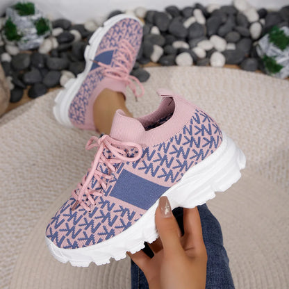 Round Toe Lace Up Sneakers  DAME BOHEME
