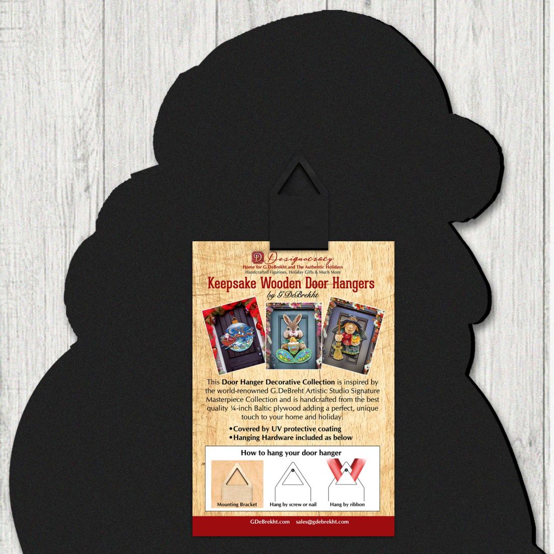 Black Cat pumpkin Halloween Door Decor by G. DeBrekht - Thanksgiving Halloween Decor - 8158416H  DAME BOHEME
