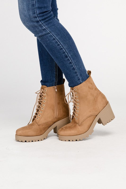 FUZZY Combat Lace Up Boots