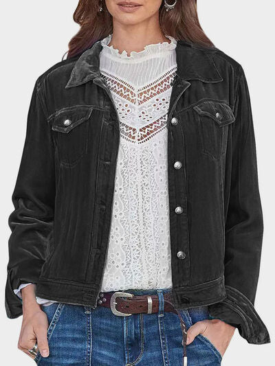 Casual Button-Up Long Sleeve Jacket  DAME BOHEME