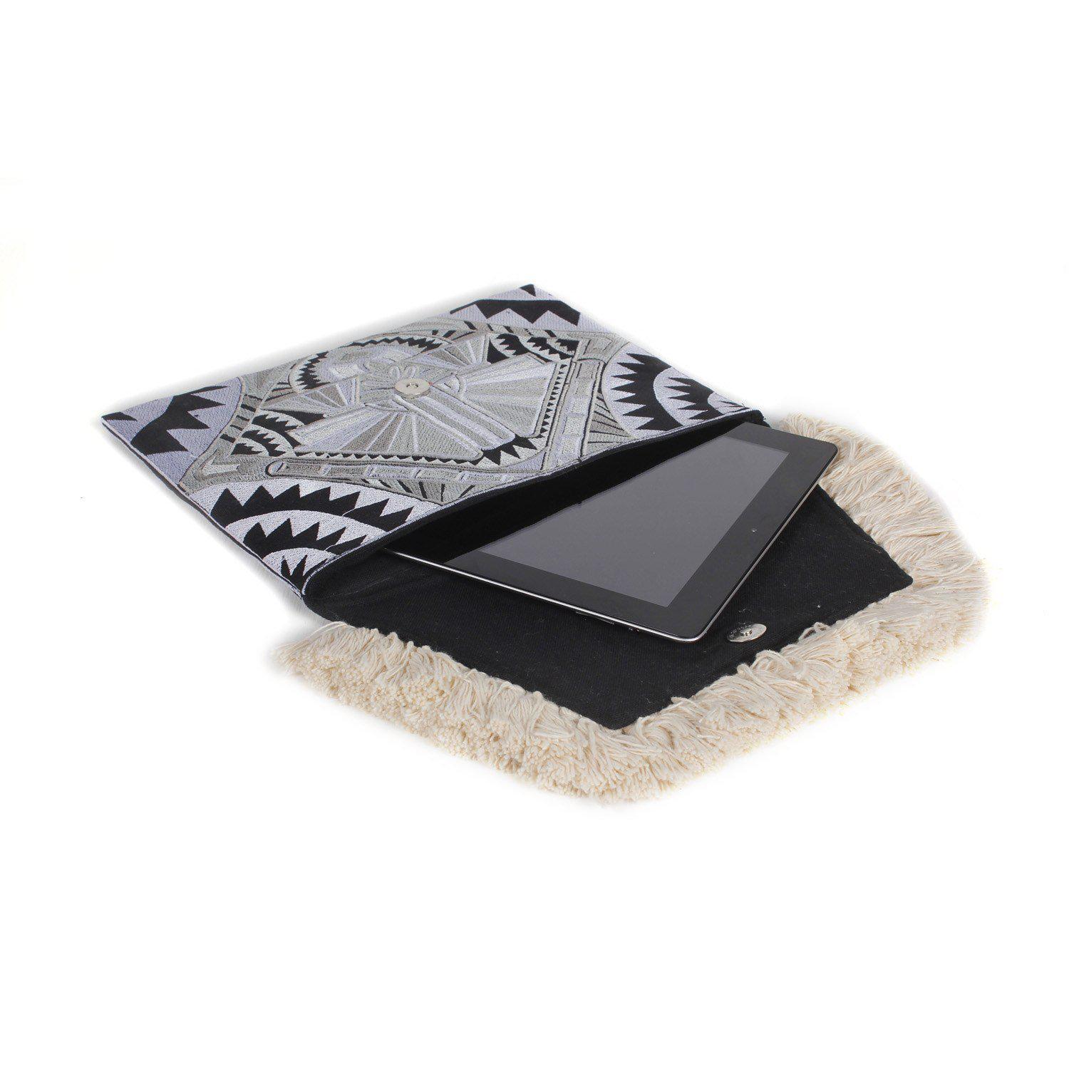 Embroidered Multi Tassel Envelope Clutch Bag - Thailand  DAME BOHEME