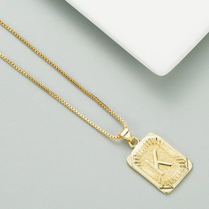 Classy Pendant Talia Initial Gold Letter Necklace Dani & Em