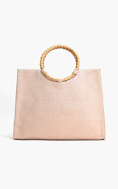 Tropical Pink Flamenco Embellished Tote – Artisanal Elegance  DAME BOHEME