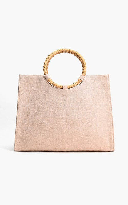 Tropical Pink Flamenco Embellished Tote – Artisanal Elegance  DAME BOHEME