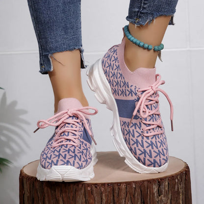 Round Toe Lace Up Sneakers  DAME BOHEME
