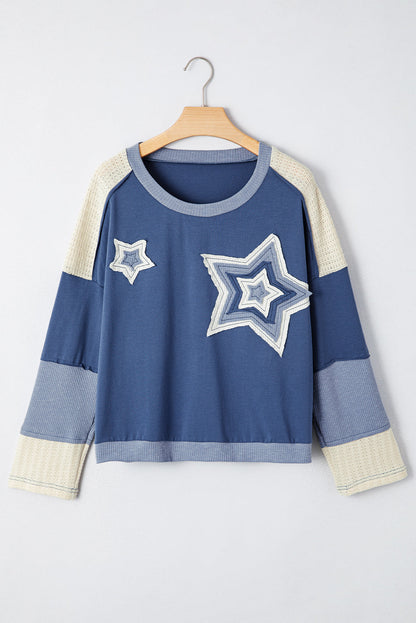 Natalie Knitted Star Patchwork Oversize Top  DAME BOHEME