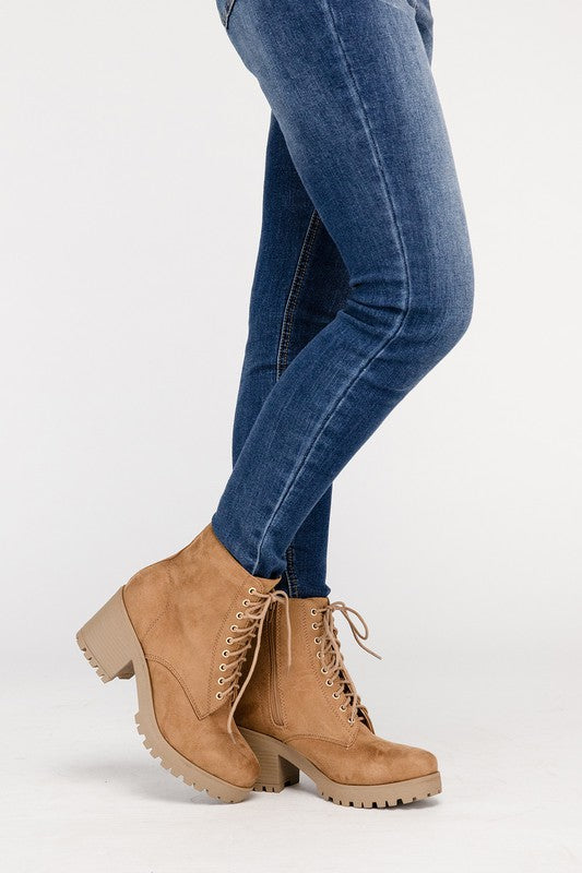 FUZZY Combat Lace Up Boots