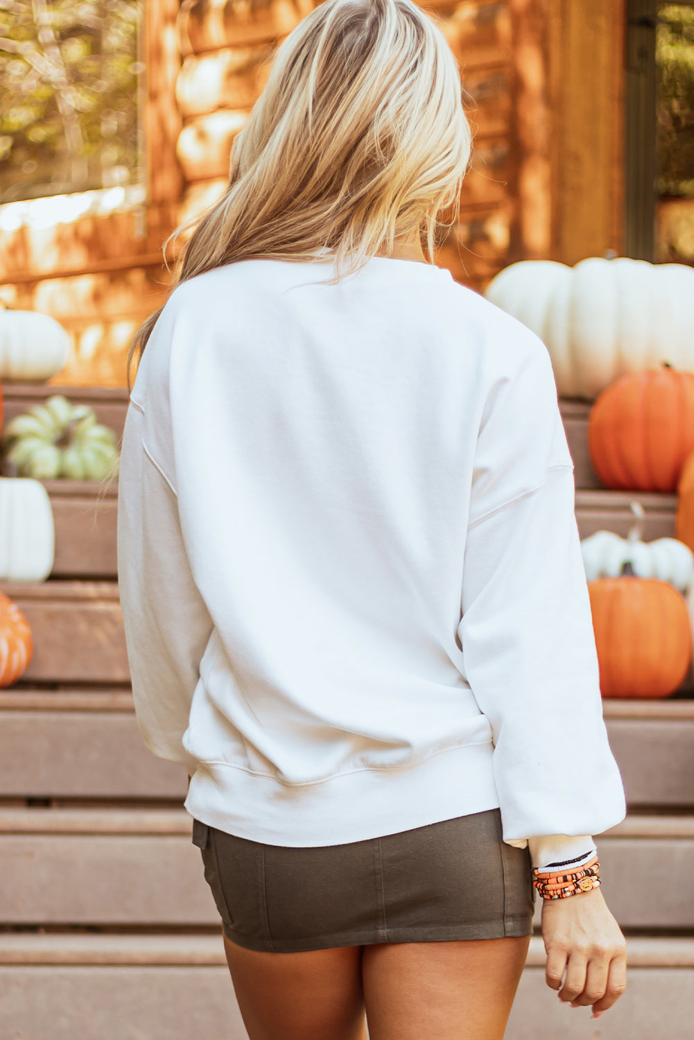 Blair Halloween Pumpkin Patched Pullover Sweatshirt  DAME BOHEME