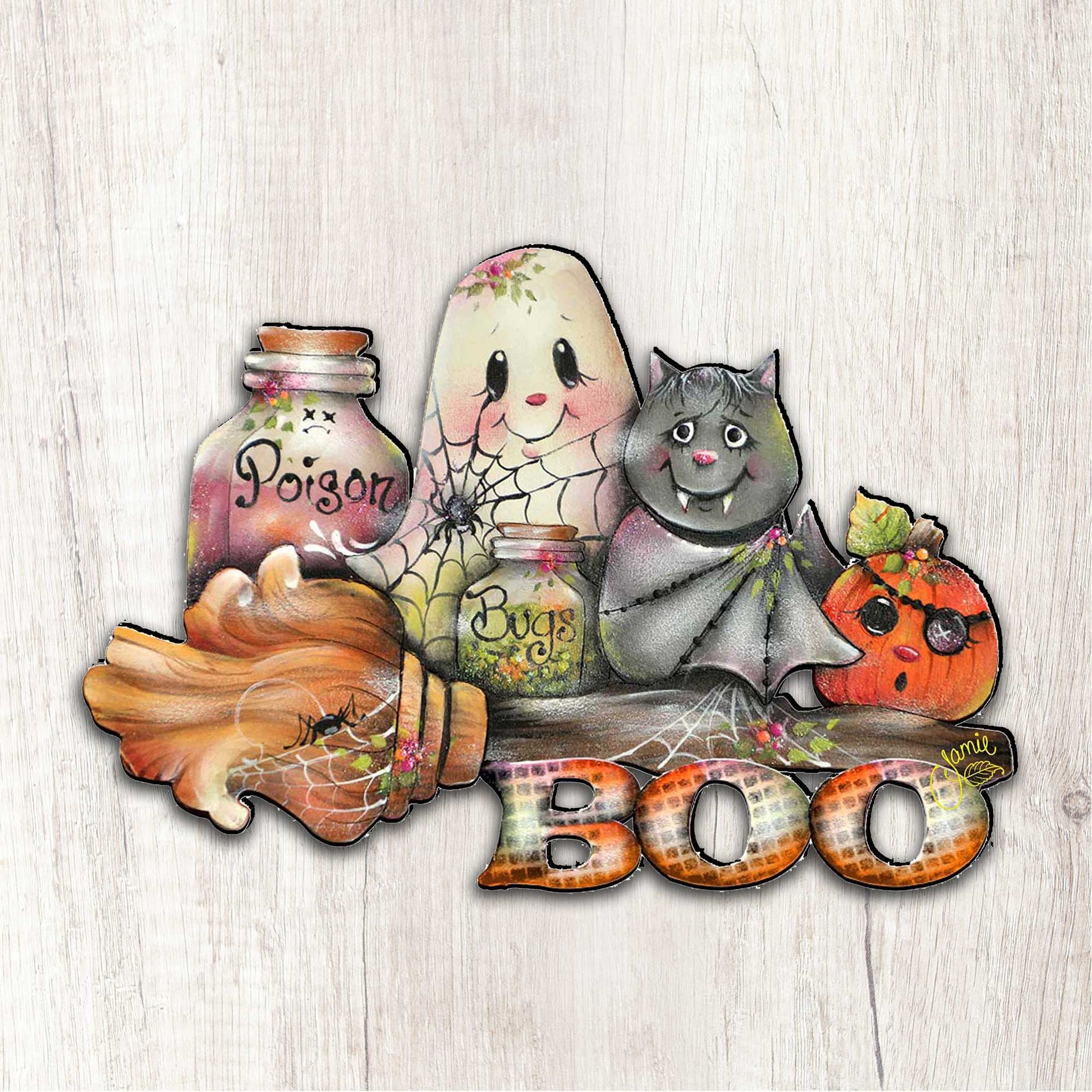 Brunhilda's Broom! Halloween Door Decor by Jamie Mills-Price - Thanksgiving Halloween Decor - 8457411H  DAME BOHEME