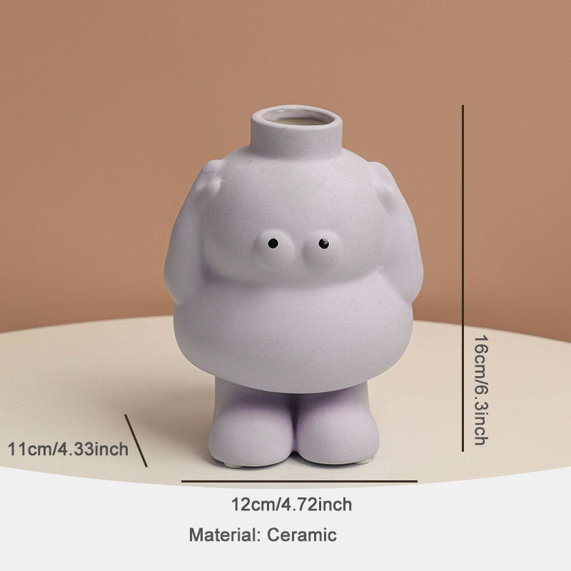 Nordic Ins Abstract Human Shape Ceramic Vase Living Room Bedroom Desktop Flower Arrangement Art Vase Home Decoration Accessories  DAME BOHEME