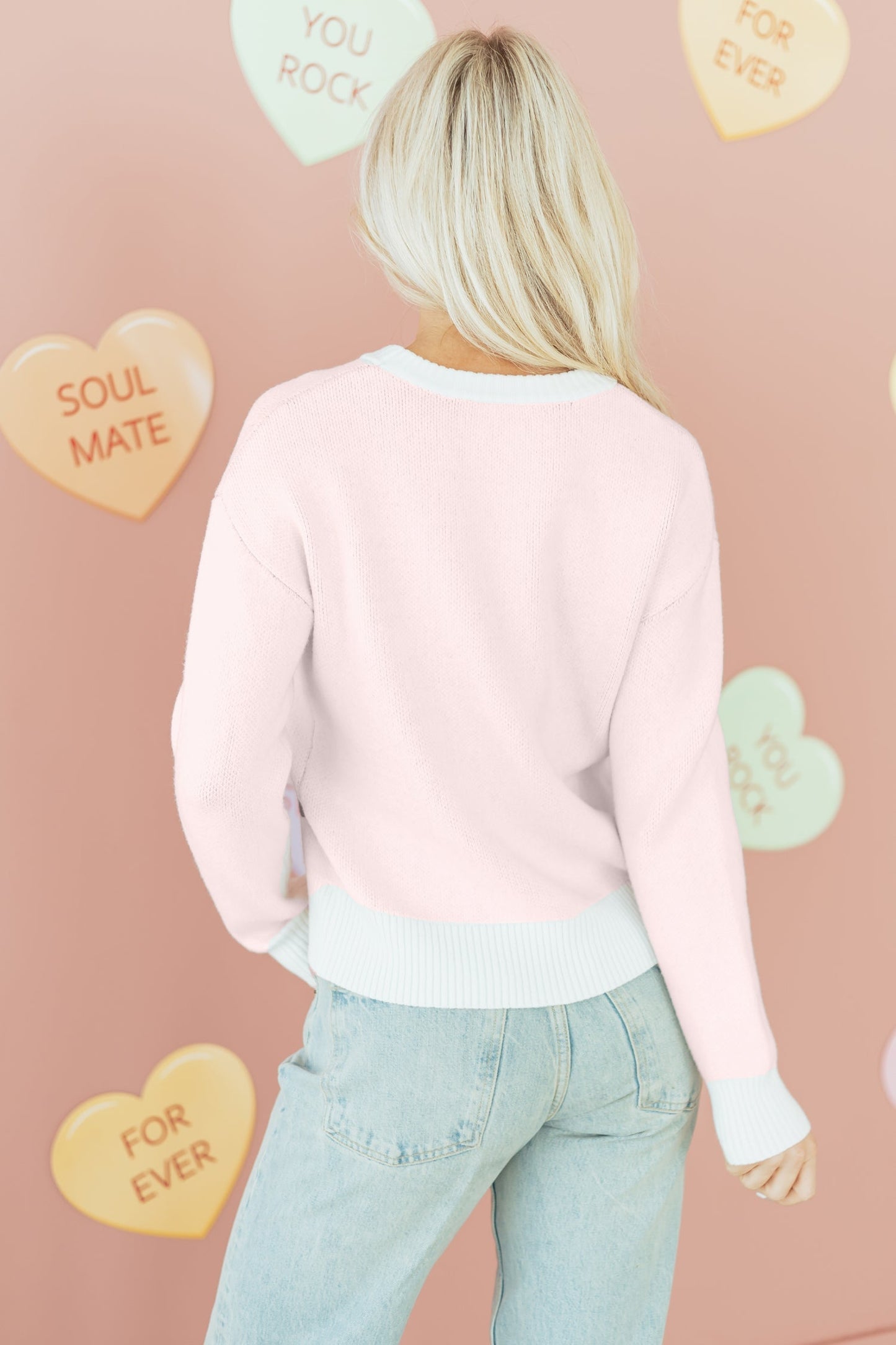 Nevaeh Cherry Pattern Drop Shoulder Sweater  DAME BOHEME