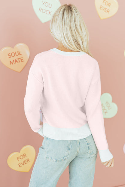 Nevaeh Cherry Pattern Drop Shoulder Sweater  DAME BOHEME