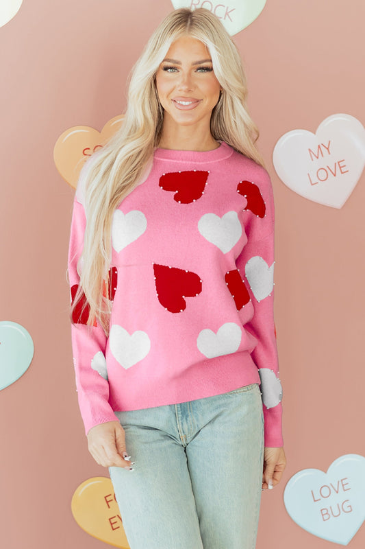 Aliyah Pattern Valentines Day Sweater  DAME BOHEME