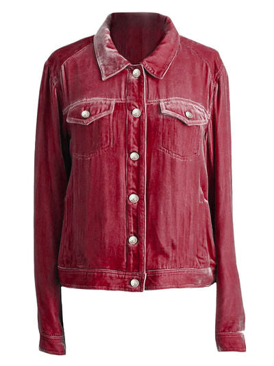 Casual Button-Up Long Sleeve Jacket  DAME BOHEME