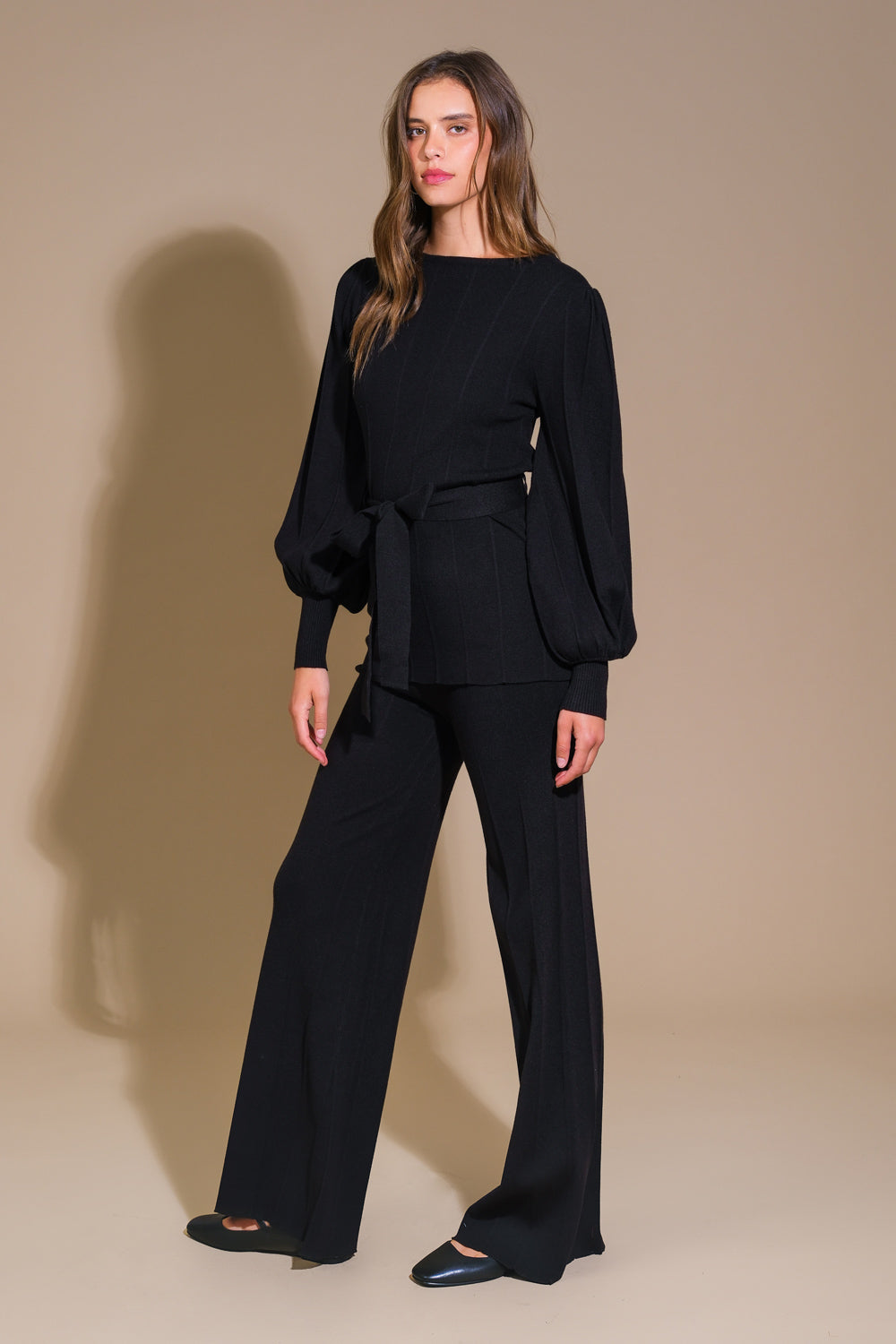 SMILE WHEN YOUR SAD WITH SWEATER TOP AND PANT SET  DAME BOHEME