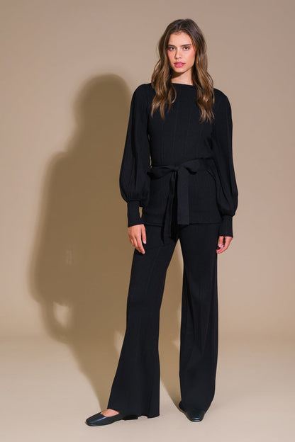 SMILE WHEN YOUR SAD WITH SWEATER TOP AND PANT SET  DAME BOHEME