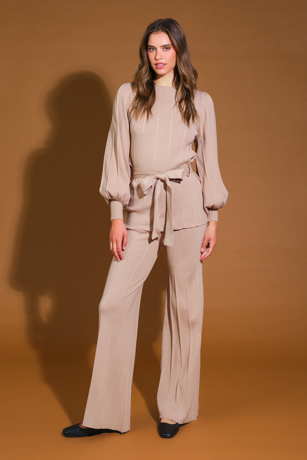 SMILE WHEN YOUR SAD WITH SWEATER TOP AND PANT SET  DAME BOHEME