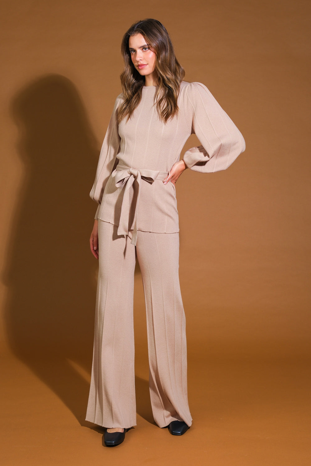 SMILE WHEN YOUR SAD WITH SWEATER TOP AND PANT SET  DAME BOHEME