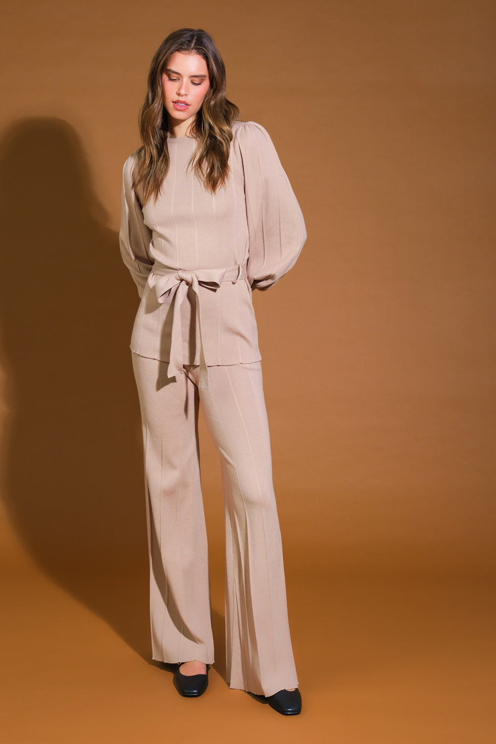 SMILE WHEN YOUR SAD WITH SWEATER TOP AND PANT SET  DAME BOHEME