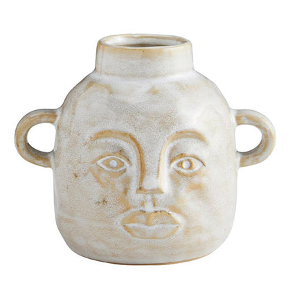 Abstract Head Pot Small | Decorative Modern  Ceramic Vase | 4.5" Tall  DAME BOHEME