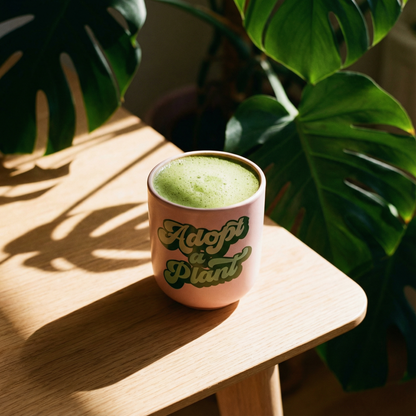 Adopt a Plant Ceramic To-Go Mug – 16 oz Reusable Eco Coffee Cup