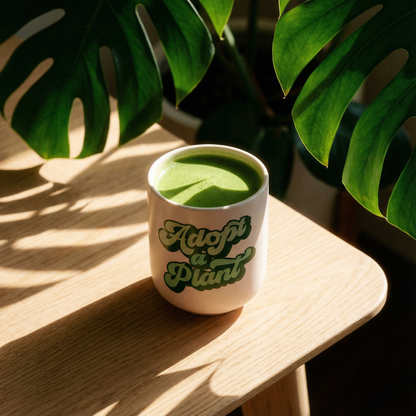 Adopt a Plant Ceramic To-Go Mug – 16 oz Reusable Eco Coffee Cup