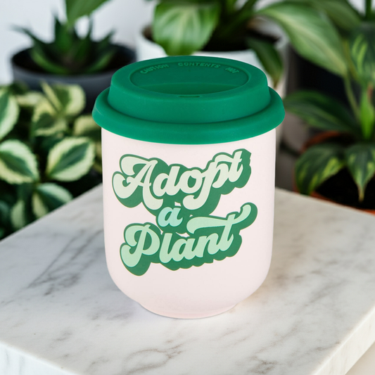 Adopt a Plant Ceramic To-Go Mug – 16 oz Reusable Eco Coffee Cup  DAME BOHEME