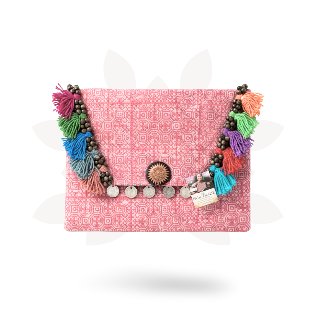 Boho-chic Batik Clutch Bag - Thailand  DAME BOHEME