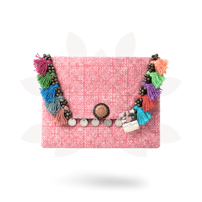 Boho-chic Batik Clutch Bag - Thailand  DAME BOHEME