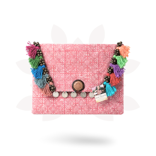Boho-chic Batik Clutch Bag - Thailand  DAME BOHEME