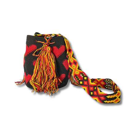 Catalina Hearts Crochet Cross-Body Bag One of a Kind - Mexico  DAME BOHEME