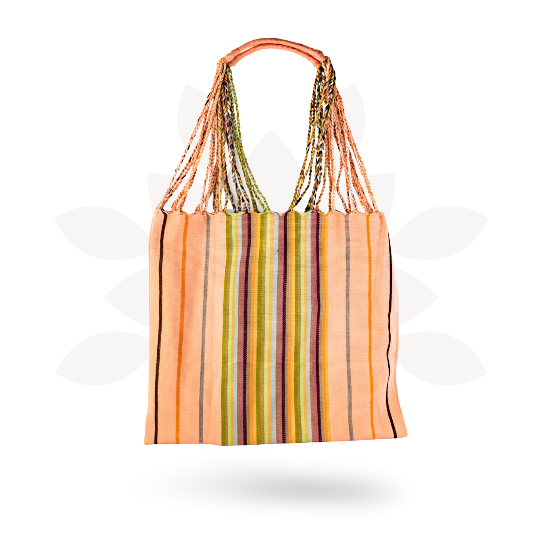 Poppy Woven Striped Tote | Hammock Bag - Mexico  DAME BOHEME