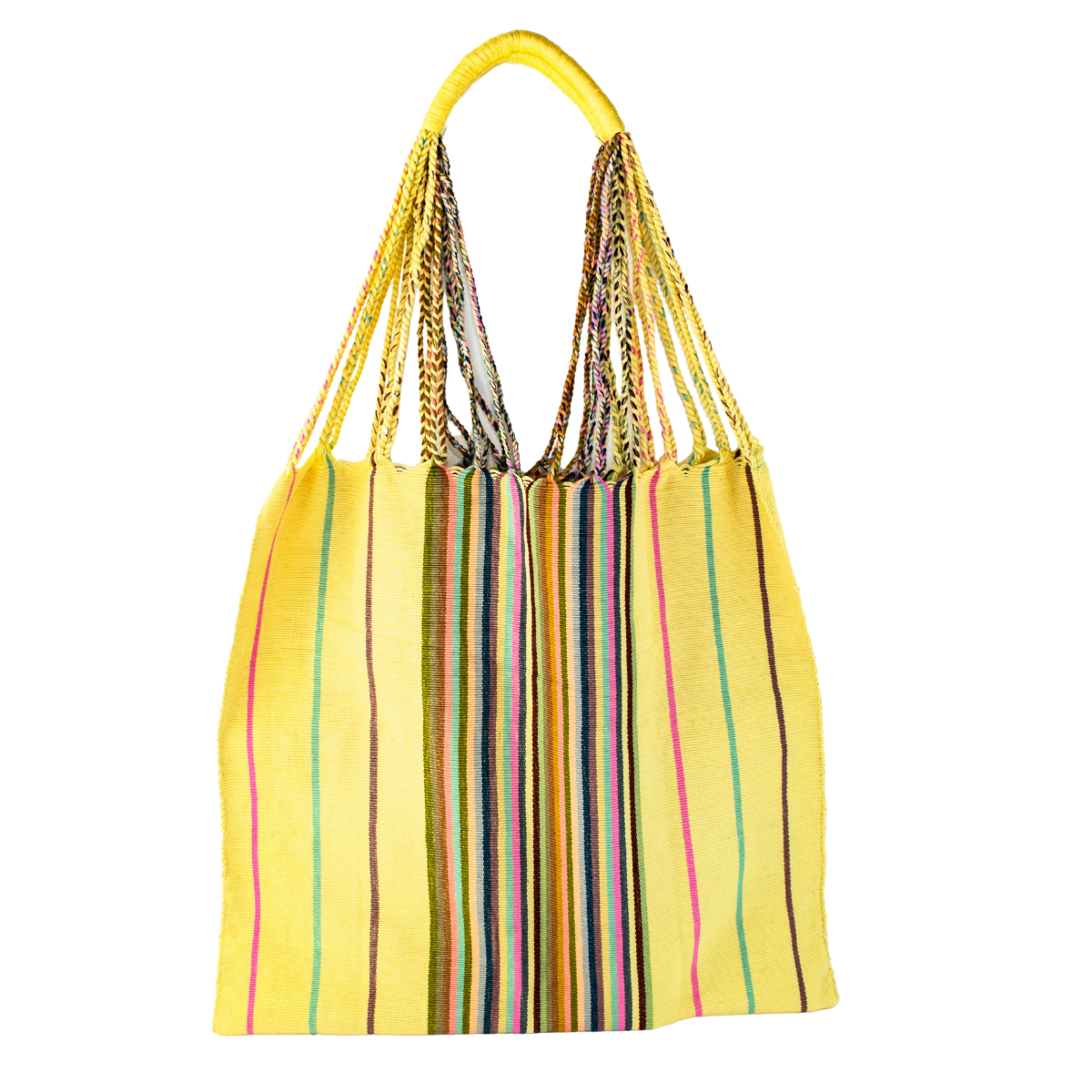 Poppy Woven Striped Tote | Hammock Bag - Mexico  DAME BOHEME