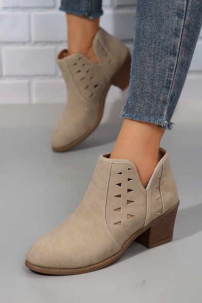 Quinn Cut Out Suede Ankle Boots  DAME BOHEME