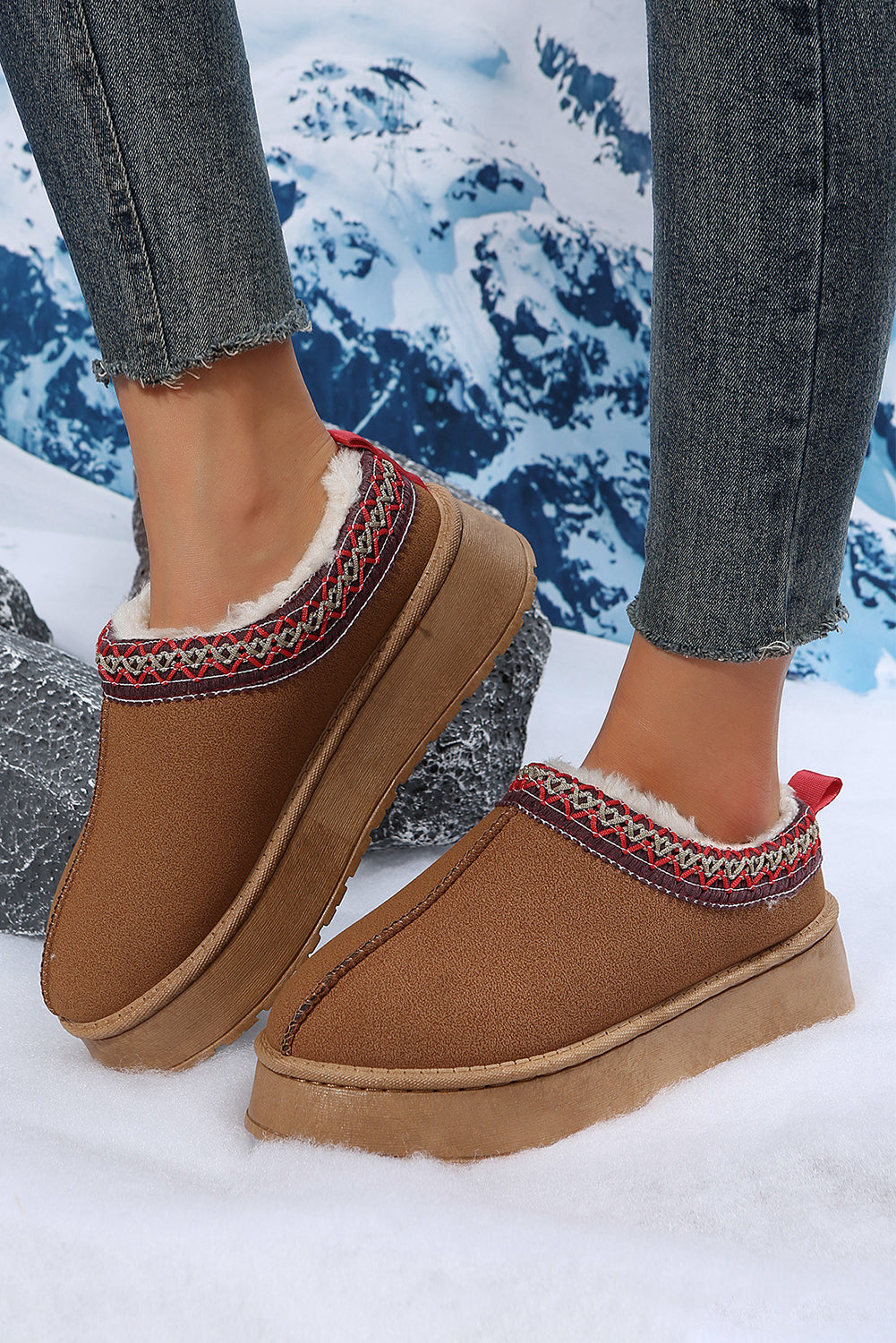 Jade Suede Plush Lined Snow Boots  DAME BOHEME