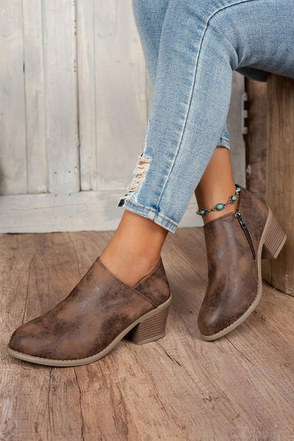 Tulip Opening Suede Ankle Boots  DAME BOHEME