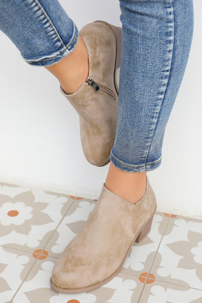 Tulip Opening Suede Ankle Boots  DAME BOHEME