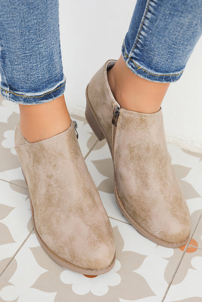 Tulip Opening Suede Ankle Boots  DAME BOHEME