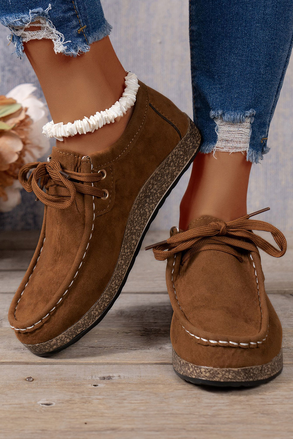 Sutton Thick Sole Lace-up Casual Shoes  DAME BOHEME