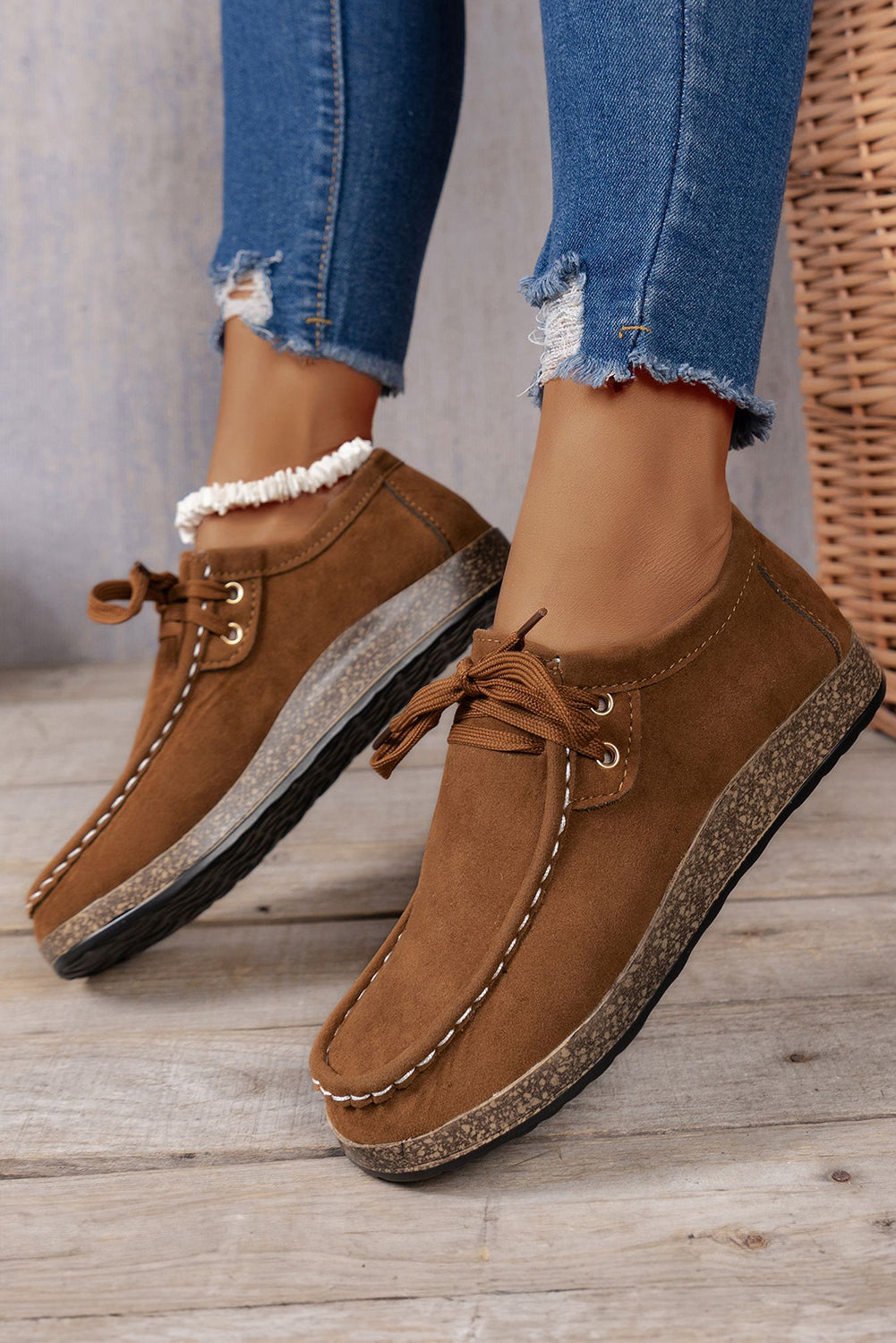 Sutton Thick Sole Lace-up Casual Shoes  DAME BOHEME