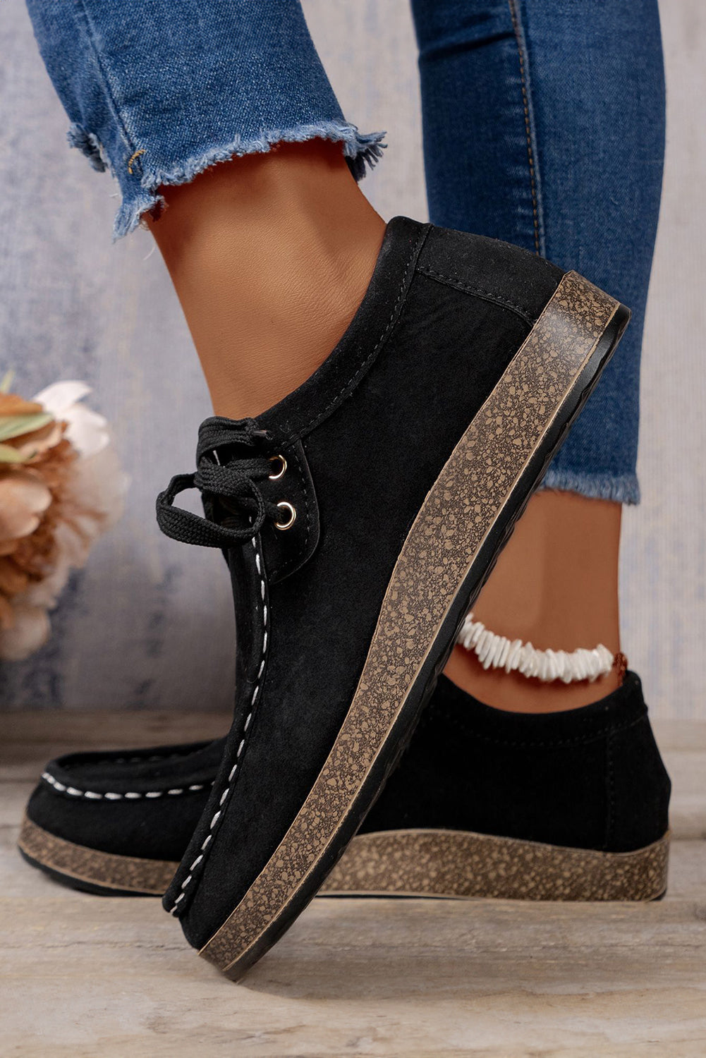 Sutton Thick Sole Lace-up Casual Shoes  DAME BOHEME