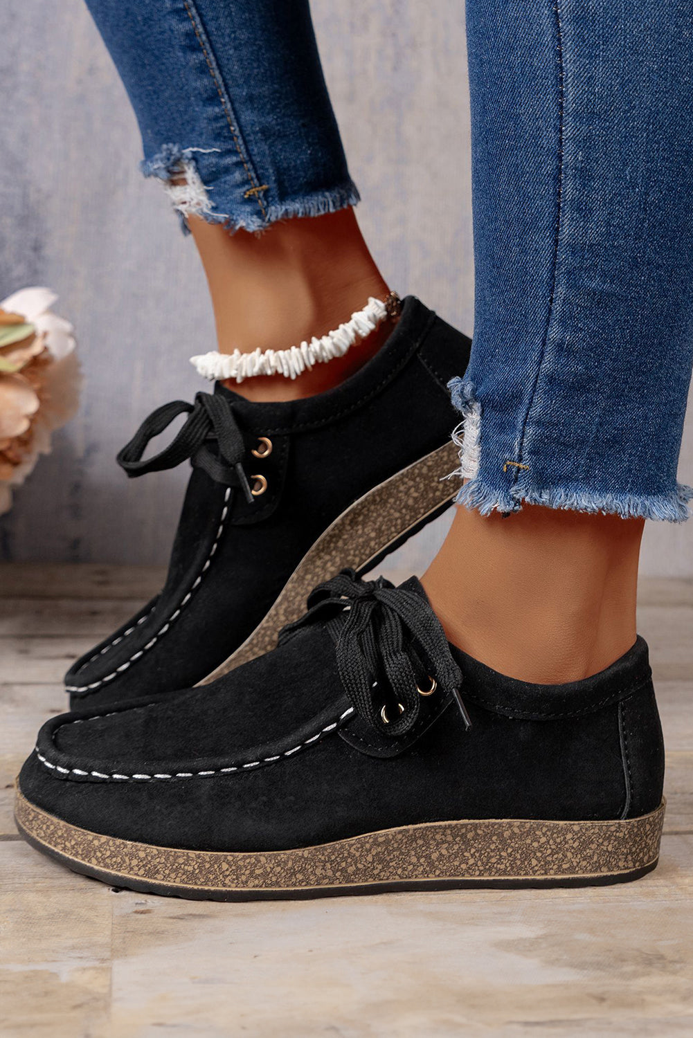 Sutton Thick Sole Lace-up Casual Shoes  DAME BOHEME